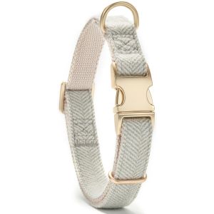 Collier Pour Chien Ultra Doux En Velours C&ocirc;tel&eacute; Naturel Fabriqu&eacute; Pour Les Petits Chiens &Agrave; Peau Sensible, Vert Sauge - Neuf