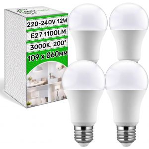 Kalanka-4 Pi&egrave;ces Ampoule E27 Led 12w 1100lm Ac 220-240v 50-60 Hz - Ampoule Led E27 3000k - Jusqu'&agrave; 40000 Heures De Fonctionnement Jusqu'&agrave; 20000 Cycles De Mise En Marche Et D'arr&ecirc;t - Neuf