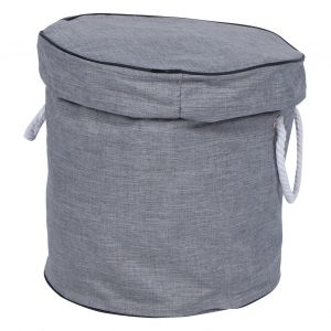 Hjlian Conteneur De Rangement Pour Tapis De Jeu, Sac De Rangement Portable Pour Jouets D'enfants, Panier Integre, Grand Sac Jaune + Panier Gris - Neuf