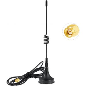 Wifi Antenne 2,4 G / 5 G / 5,8 G Double Fréquence 12 Dbi Mimo Omnidirectionnel Signal Base Magnétique Rp-Sma Adaptateur 1,5 M 4,9 Pieds - Neuf