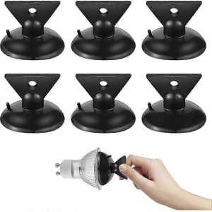 6pcs GU10 outil de retrait noir petite ventouse outil pratique de remplacement d'ampoule pour plafond haut longue distance. - Neuf