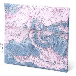 Sac de rangement pour serviettes hygi&iquest;&iquest;niques, sac portable pour serviettes hygi&iquest;&iquest;niques/coupe menstruelle/petits tampons, mini sac de maquillage pour sac &iquest;&iquest; main (Sea and Waves) - Neuf