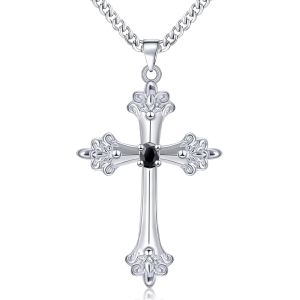 Kal-Colliers Croix En Argent Pour Femme, Réglable Foi Croix Dieu Béni Pendentif Collier Bijoux Cadeaux - Neuf