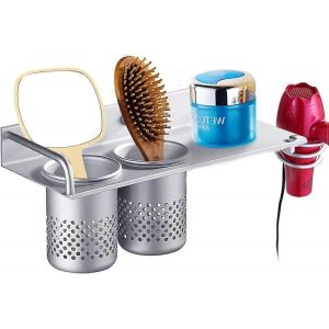 Promotion d'hiver,support de s&egrave;che-cheveux support mural,organisateur de support de s&egrave;che-cheveux de brosse &agrave; dents,organisateur de cintre de salle de bain - Neuf