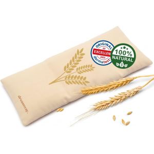 Dreamway - Coussin Chauffant Micro-Ondes 53x20 Cm ¿ Graines De Blé ¿ Bouillotte Sèche Avec Housse 100% Coton Lavable¿ Soulage Douleurs Cervicales, Dos, Ventre ¿ Alternative Naturelle Sans Eau - Neuf