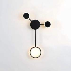 Ulteronixshop-Applique Murale Int&eacute;rieure Led,12w 1500lm Lampe Murale Moderne 3000k/4000k/6000k,Acrylique Luminaire Mural Interieur Pour Chambre Salon Couloir Escalier,Noir 110-240v - Neuf