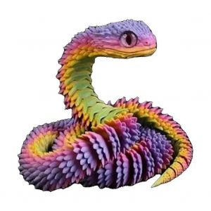 Imprim&eacute; En 3d Serpent Fidget Jouet Cristal Articulations Flexibles Bureau Ex&eacute;cutif Jouets D&eacute;coration Int&eacute;rieure Cadeaux Parfaits Pour L'autisme - Neuf