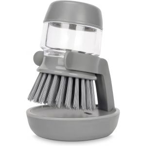 Eryi-Brosse À Vaisselle Avec Distributeur De Liquide, Ensemble De Rangement Pour Distributeur De Savon Rechargeable Brosse Pour Nettoyage De Vaisselle, Casseroles, Évier De Cuisine - Neuf