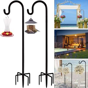 Crochet De Berger Pour L'extérieur Avec 5 Dents,96 Cm Fiche De Jardin En Métal Pour Accrocher La Lumière Solaire,Les Mangeoires D'oiseaux,Les Lanternes,Les Paniers De Plantes(2 Pièces) - Neuf