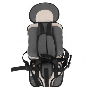 Portable Enfants B&eacute;b&eacute; Voiture Si&egrave;ge De S&eacute;curit&eacute; Convertible Dossier Coussin De Chaise (Beige Gris) - Neuf