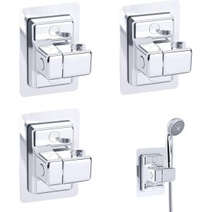 CHECARZHN--NO1-3 Support Pommeau De Douche Ajustables Support Douche Sans Percage, Maomun Rotatif À 360°Support Douchette Support De Douche Accroche Pommeau De Douche, Support Douchette Mural Pour Sa - Neuf