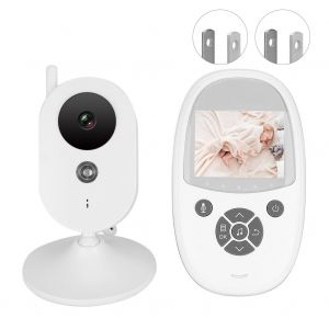 Mini Babyphone Sans Fil 2,4 Pouces, Vision Nocturne Infrarouge, Detection Des Pleurs, Surveillance De La Temperature, 100-240 V Us - Neuf