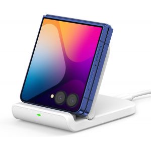 Cloudds-Chargeur Induction Pour Samsung Galaxy Z Flip 7,Chargeur Sans Fil Pour Galaxy Z Flip 7 Fe/6/5/4/3,Motorola Razr 60/50/40/Ultra,501s (Pliable) (Blanc) - Neuf