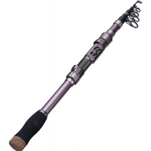 Fishing Rod Telescopic Fishing Rod Portable 24 Ton Carbon Fiber Eva Handle Comfortable Travel Fishing Rod For Bass Trout Fishing - Neuf