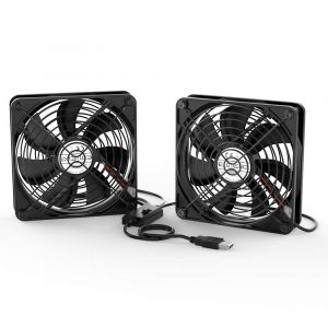 Ventilateur 120mm Double 2 in 1 USB Fan Grille Trois Vitesse Réglable Ventilateur de PC 5V Fan Cooler Refroidisseur 12cm Cooling - Neuf