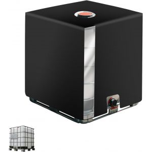 CHECARZHN--NO1-1000L Bache Cuve Pour Cuve Ibc Couverture Container, 116 X 100 X 120Cm Bache Cuve, Couvercle Housse De Protection Cuve 1000L, Anti-Uv Anti-Poussière Bache Couvercle, Tissu Oxford, Arge - Neuf