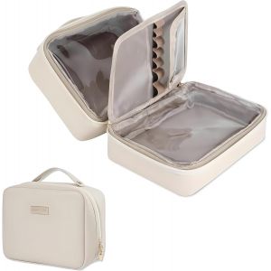 KALANKA-Trousse De Toilette Grande Capacité Trousse Cosmétique avec Compartiments Trousse De Toilette Femme en Cuir PU Trousse De Beauté pour Femmes Et Hommes Trousse De Maquillage - Trousse De Toile - Neuf
