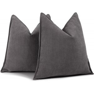 Cauc-Housse De Coussin 40x40, Lot De 2 Housse Coussin En Chenille Coussin Canape Pour Canap&eacute; Au Design &Eacute;l&eacute;gant, Coussins D&eacute;coratifs Doux Et Luxueux Pour Canap&eacute;, Lit Et D&eacute;coration De La Maison - Neuf