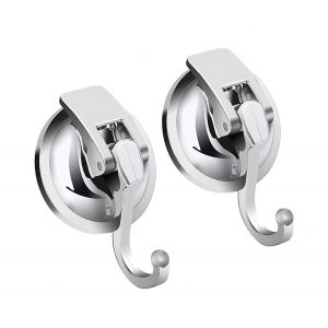 Crochets &agrave; ventouse pour cuisine et salle de bain (lot de 2) - Neuf