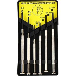 KAL-Mini Tournevis De Précision 6 En 1 Pour Réparation De Montres Et De Lunettes, Outils De Mécanicien De Précision Avec Boîte De Rangement - Neuf