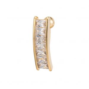 Anneau De Nombril En Zircon, Style Simple Et Tendance?- (Blanc P0036-Jb) - Neuf