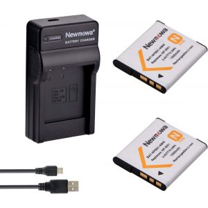 Replacement NP-BN1 (2) Battery and Portable USB Charger Kit for Sony NP-BN1 and Sony DSC-QX10, DSC-QX100, DSC-T99, DSC-T110, DSC-TF1, DSC-TX5, DSC-TX7 - Neuf