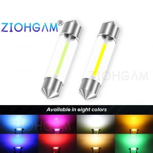 Lugh-Ziohgam 2 Pièces C5w Led C10w Ampoule 31mm Feston 36mm 39mm 28mm 41mm 31mm Lampe De Signalisation Lumière De Voiture Blanc Chaud Rouge Bleu Rose 6v 12v 24v - Neuf
