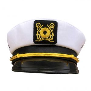Chapeau De Capitaine Pour Dames Et Messieurs, Chapeau De Marin Blanc Avec Accessoires De Costume - Neuf