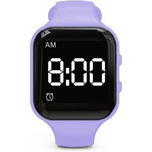 Montre D'apprentissage De La Propret&eacute; - Alarme Vibrante Silencieuse - Avec Jusqu'&agrave; 8 Alarmes Personnelles Et Alarme M&eacute;dicamenteuse, Carr&eacute; Violet., Moderne - Neuf