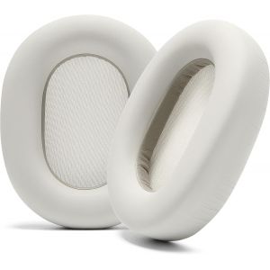 LORANKA-Coussinets Wicked Coussins Extra &Eacute;pais pour Sony XM5 - Coussins en Cuir PU Souple, Mousse &agrave; M&eacute;moire de Luxe &agrave; Isolation du Bruit, &Eacute;paisseur Ajout&eacute;e | Silver - Neuf