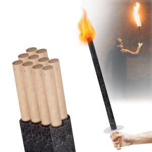 150x Torche jardin 72cm Torches Coeur de flamme Torche de jardin Torche de cire - Neuf