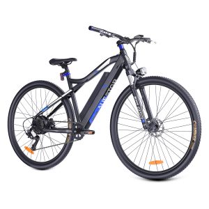 V&eacute;lo &Eacute;lectrique 27,5'' M920 250w 36v13ah 9 Vitesses, Autonomie 60 Km, Tout-Terrain, Urbain -Noir Et Bleu - Neuf