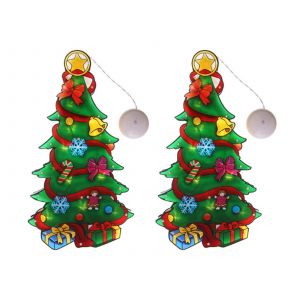 Lot De 2 Guirlandes Lumineuses Led De No&euml;l Pour D&eacute;corer Les Fen&ecirc;tres - Neuf