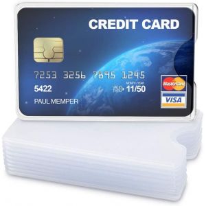 10X Étui Carte Bancaire-Set Protège Carte En Plastique-Carte De Crédit Assurance Maladie-Carte De Visite De Fidélité-Transparent - Neuf