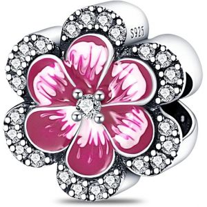 Eryi-Femmes Charms 925 Charms En Argent Sterling Avec Des Perles De Fleurs,Compatible Avec Les Charms Européens Pour Les Femmes Filles Bracelets Pandora - Neuf