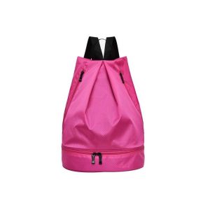 Sac &Agrave; Dos &Eacute;tanche Avec Cordon De Serrage Et Compartiment &Agrave; Chaussures - Rose Rouge, L&eacute;ger, S&eacute;paration Humide/Sec, Id&eacute;al Pour La Salle De Sport, Les Voyages Et Un Usage Quotidien - Neuf