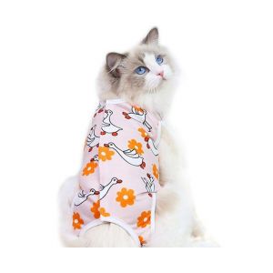 Combinaison De Récupération Confortable Pour Chats ¿ Soutien Abdominal Post-Opératoire, Conception Antichute, Tissu Respirant, Taille L - Neuf