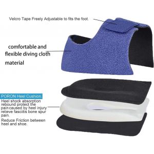 Kalanka-1 Pair Talonnette Epine Calcaneenne Protege Talon Chaussures Prot&egrave;ge Talon Silicone Semelle Epine Calcaneenne Pour Homme Et Femme Protection Anti Douleur Du Talon (L 40-46) (Bleu S(4pcs)) - Neuf