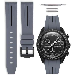 Kal-Bracelet De Montre Caoutchouc Compatible Avec Omega X Swatch Moonswatch 20mm - Neuf
