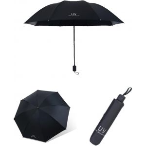 Asas-Parapluie Pliant Mini Parapluie De Soleil De Voyage Umbrella Résistant Pluie Aux Tempêtes Intempéries Compact Protection 99% Rayons Anti Uv Poche Pliable Parapluie Mixte Pour Hommes Et Femmes Noir - Neuf