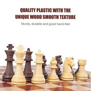 Jeu D'&eacute;checs Et De Dames Pliable 2 En 1, &Eacute;chiquier Portable, Jeux De Voyage, Jeu De Dames, Divertissement, Jouets &Eacute;ducatifs - Neuf