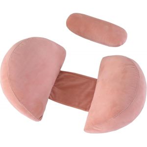 Coussin De Grossess, Coussin Allaitemen En Forme De J Coussin D'allaitement Pour Femmes Enceintes Ventre/Hanches/Jambes/Soutien Du Dos, Lavable Amovible (Gris Fonc&eacute;, Velours) - Neuf