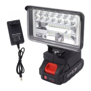 Hjlian Lampe De Travail A Led Super Lumineuse, Large Plage De Luminosite, Interface Mt, Tete Rotative, 1500 Mah, Projecteur Led D'exterieur, Prise Ue 100-240 V, 4 Pouces - Neuf