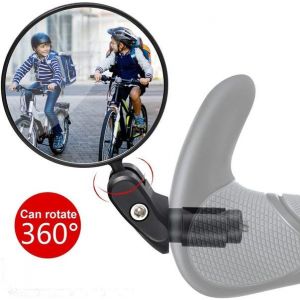 Rétroviseur De Vélo Réglable À 360° - Large Champ De Vision, Conception Durable, S'adapte À La Plupart Des Guidons Pour Une Sécurité Accrue - Neuf