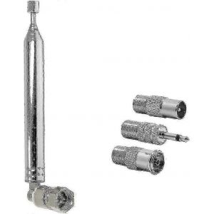 Antenne radio DAB FM télescopique 75 ohms pour récepteur AV hifi et antenne mini système - Neuf