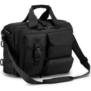 Cartable Homme Pc Sacoche Ordinateur Portable 14/15.6/17 Pouces Avec Portefeuilles Passeport Sac Ordinateur Homme Sac Messenger A Bandouliere Tactique Imperm&eacute;able Mallette Cartable - Neuf