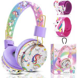 MEVRONISSHOP-Casque Audio Enfant, Casque Bluetooth sans Fil Enfant avec Filaire, Dinosaures/Licorne Bluetooth Headphones Musique 2 3 4 5 6 7 Ans, pour iPad/Tablette, Cadeau pour Filles/Gar&ccedil;on - Neuf
