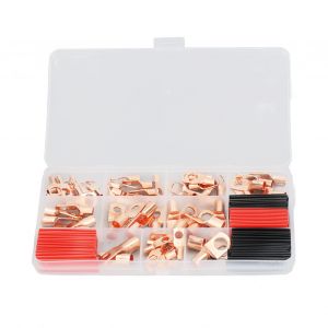 XYONG Kit de 120 cosses de fil de cuivre thermoretractables, connecteurs de cosses a anneau resistants aux hautes temperatures - Neuf