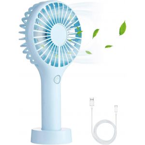 Ventilateur de bureau électrique à 7 pales et 3 vitesses (bleu) - Neuf