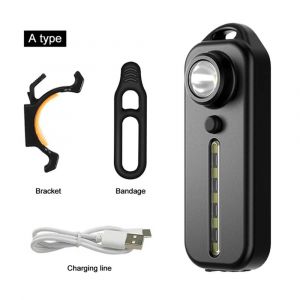 Hutp-Led Rouge Bleu Attention Lumi&egrave;re De Police D'urgence Avec Pince Usb Rechargeable &Eacute;paule Clignotant Avertissement Torche De S&eacute;curit&eacute; Feu Arri&egrave;re De V&eacute;lo-15gzd-A Set - Neuf